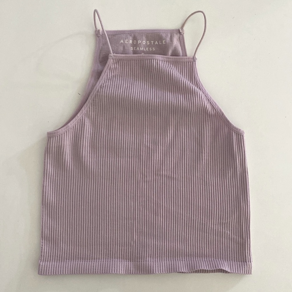 Aeropostale Seamless High Neck Crop Top Sz Sm